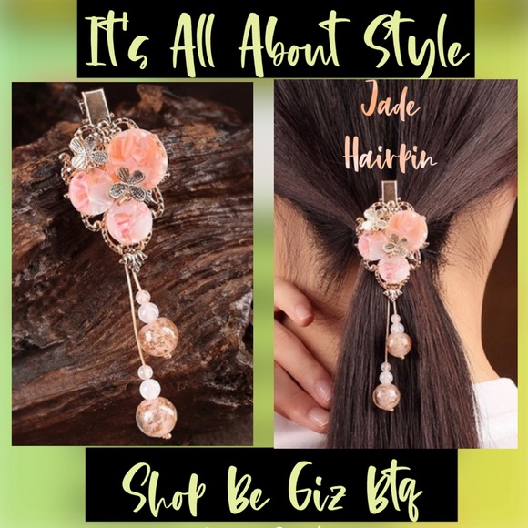 Super Elegant JADE Haipin to Enhance your Casual or Night Our Hair look
